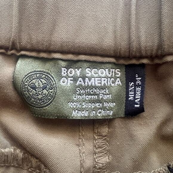 Boy Scouts of America Switchback Convertible Uniform Pants Men's Large 34 Green - Picture 6 of 9